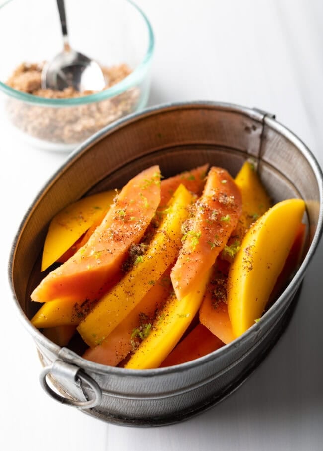 Chile Mangoes and Papayas.