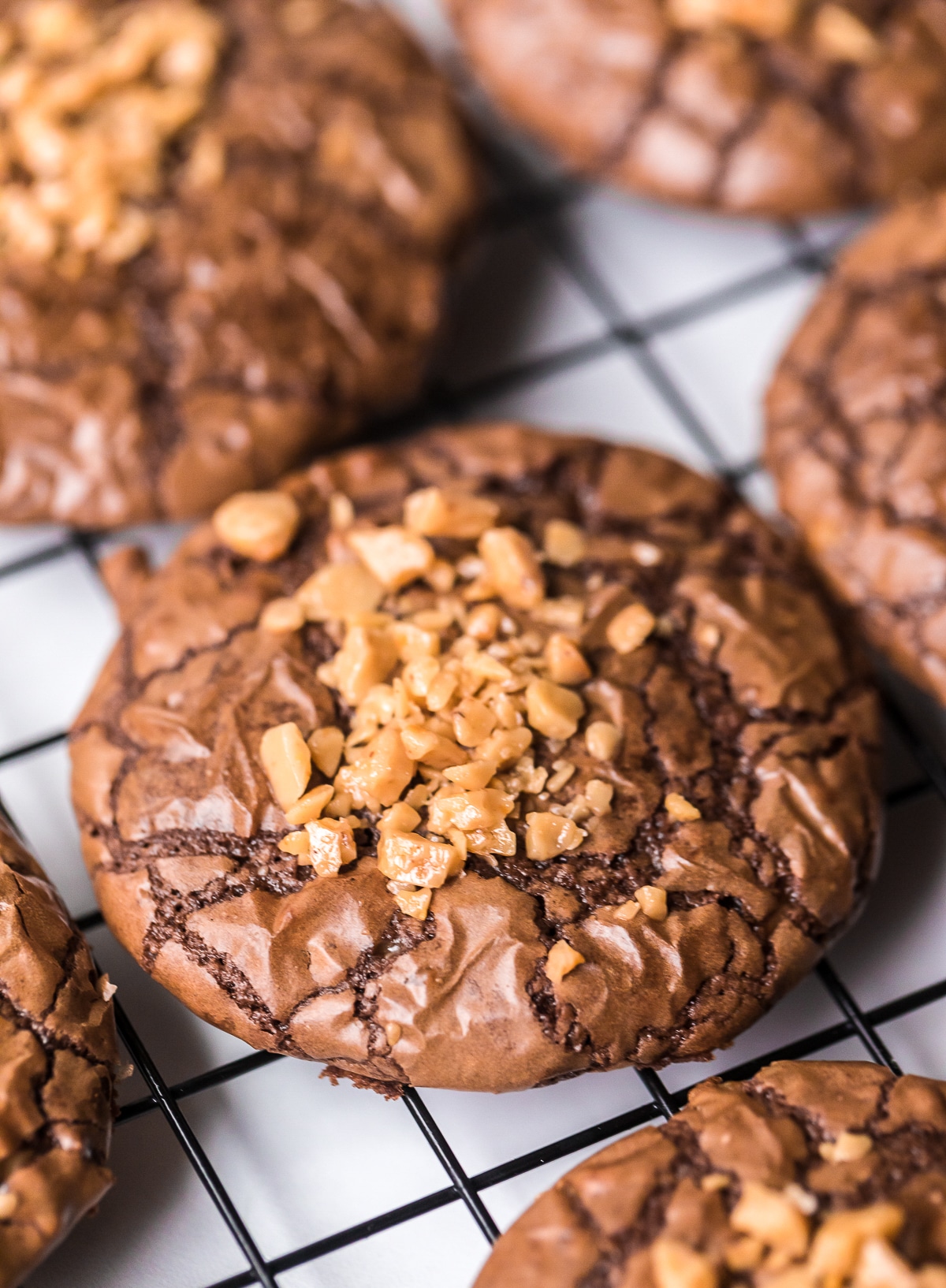 Deliciously Easy Brownie Cookies with Toffee Bits Recipe #ASpicyPerspective #brownies #cookies #toffee #holiday #cookieexchange