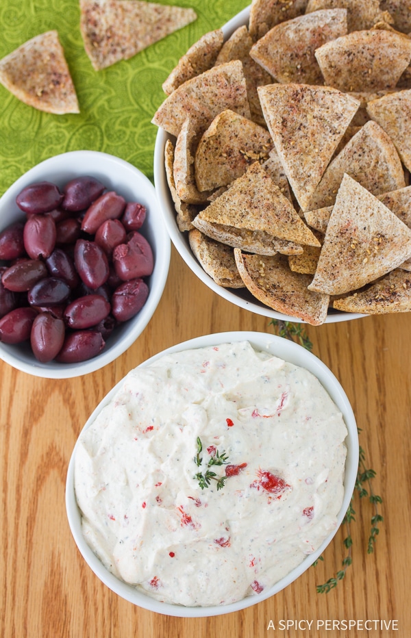 Spicy Feta Dip with Roasted Red Peppers Recipe