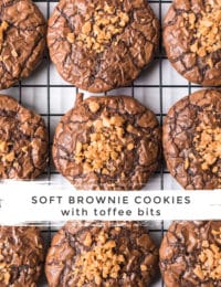 Best Brownie Cookies with Toffee Bits Recipe #ASpicyPerspective #brownies #cookies #toffee #holiday #cookieexchange
