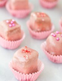 Sparkling Chocolate Pomegranate Petit Fours #valentinesday