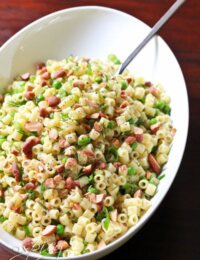 Pasta with Peas Smoked Almonds and Dill