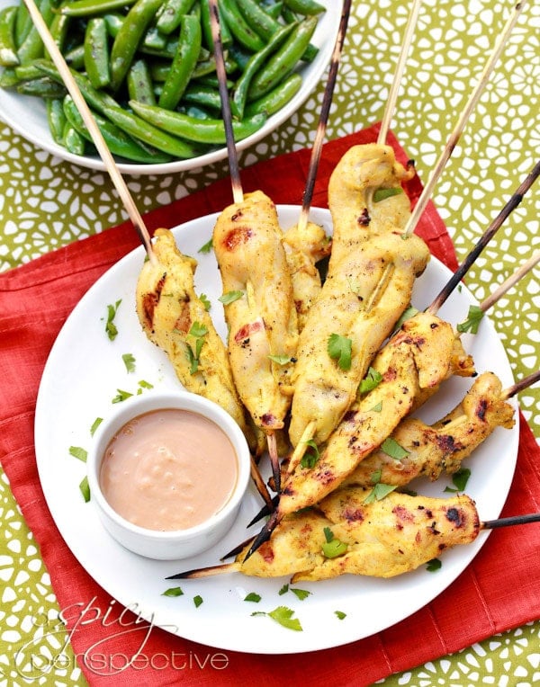 Thai Chicken Satay with Peanut Dipping Sauce