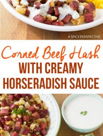 Sizzling Corned Beef Hash with Creamy Horseradish Sauce Recipe