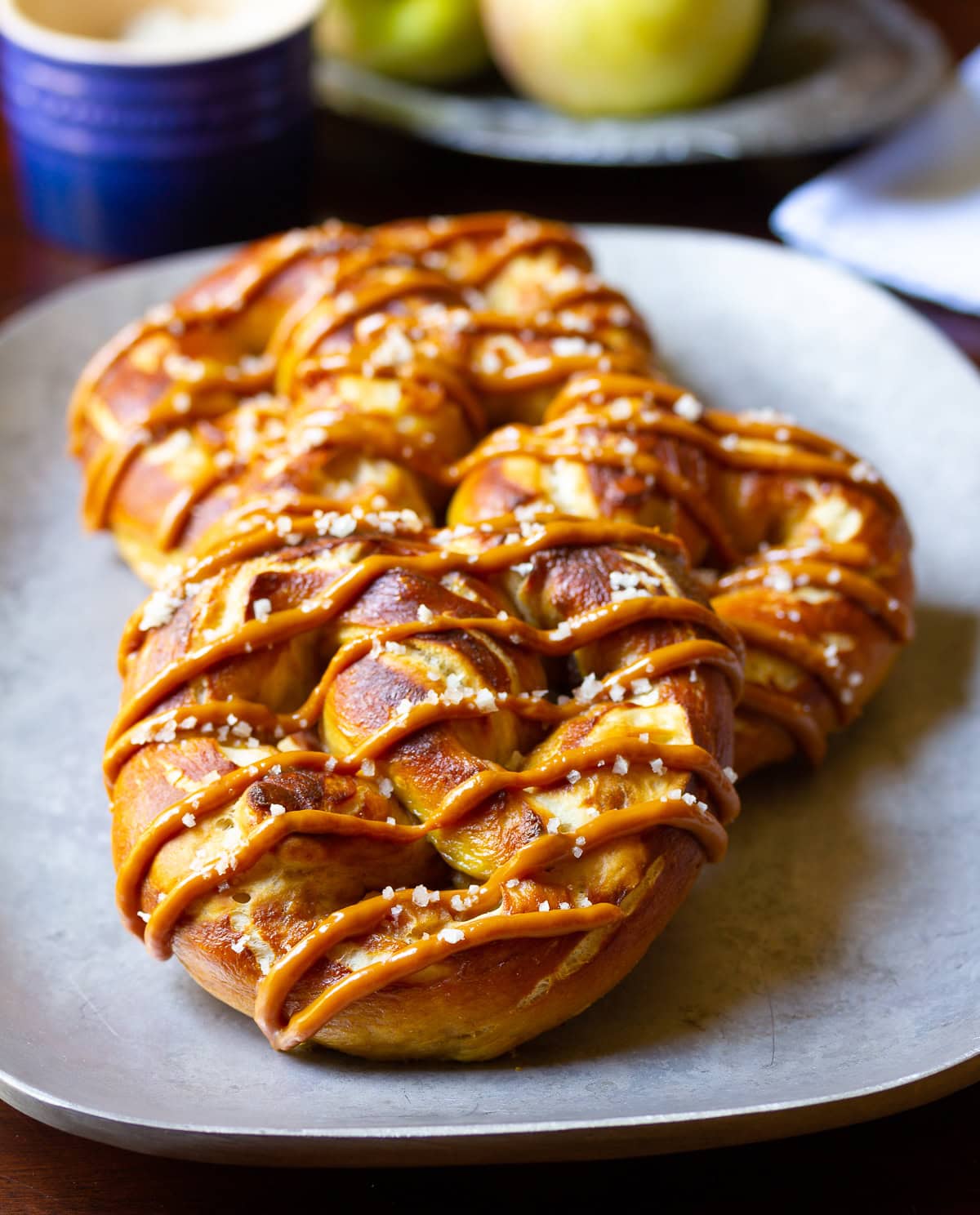 Caramel Apple Homemade Soft Pretzel Recipe A Spicy Perspective