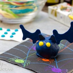 Halloween Dessert Bat Cake Truffles | ASpicyPerspective.com #Halloween #Cake #Recipe