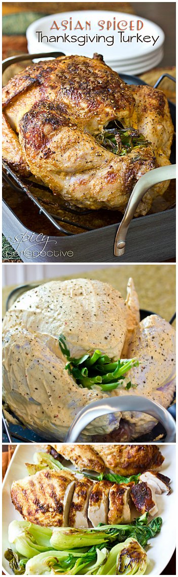 Asian Spiced Thanksgiving Turkey How to Cook Turkey in the Oven ASpicyPerspective.com #thanksgiving #recipes #turkey