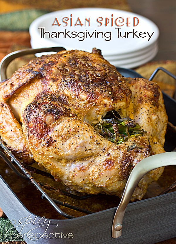 How to Cook a Turkey in the Oven - Asian Turkey in roasting pan