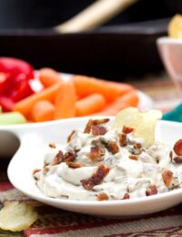 The Best Caramelized Onion Dip on ASpicyPerspective.com #gameday #superbowl