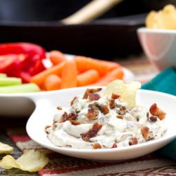 The Best Caramelized Onion Dip on ASpicyPerspective.com #gameday #superbowl