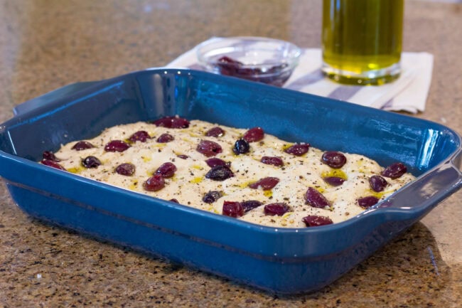 Focaccia Bread with Roasted Garlic and Olives - 60