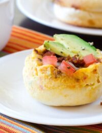 Quicky Breakfast Muffins Tex-Mex Style! | ASpicyPerspective.com #realcaliforniamilk #breakfast #kidfriendly