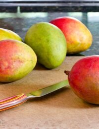 How to Cut a Mango | ASpicyPerspective.com #howto #cookingtips #mango