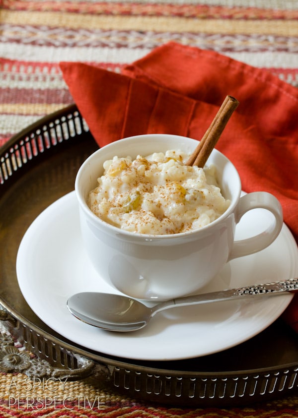 Mexican Rice Pudding | ASpicyPerspective.com #mexican #recipe #pudding #popsicles 