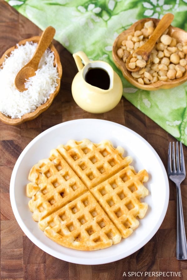 Coconut Macadamia Nut Waffles A Spicy Perspective