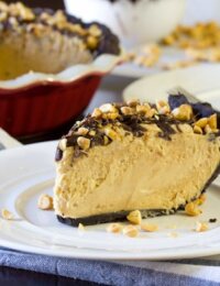 Chocolate Peanut Butter Pie | ASpicyPerspective.com #chocolate #peanutbutter #pie #fall #holidays