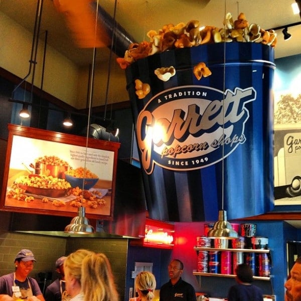 The inside of Garretts Popcorn Shop in Chicago.