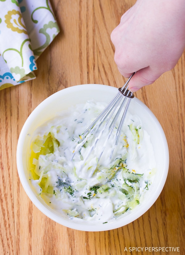 How To: Chicken Gyro Salad with Creamy Tzatziki Recipe