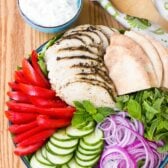 Chicken Gyro Salad with Creamy Tzatziki Recipe