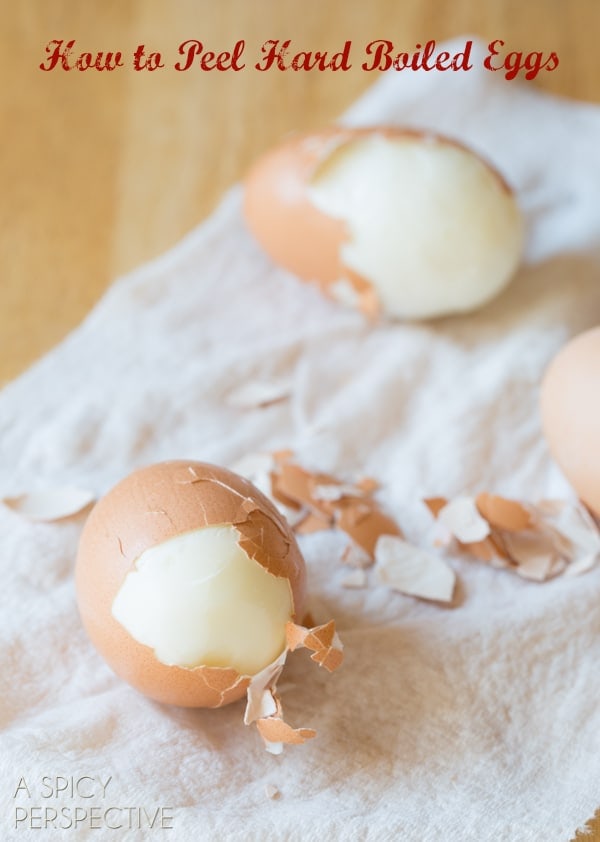 peeling hard boiled eggs