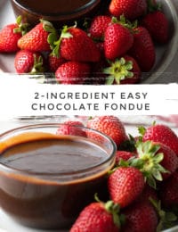 Easy Chocolate Fondue Recipe #ASpicyPerspective #chocolate #fondue #nutella #valentinesday #christmas #holiday #newyears