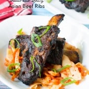 Asian Beef Ribs Recipe on ASpicyPerspective.com #ribs #grilling #summer #AppleButterSpin