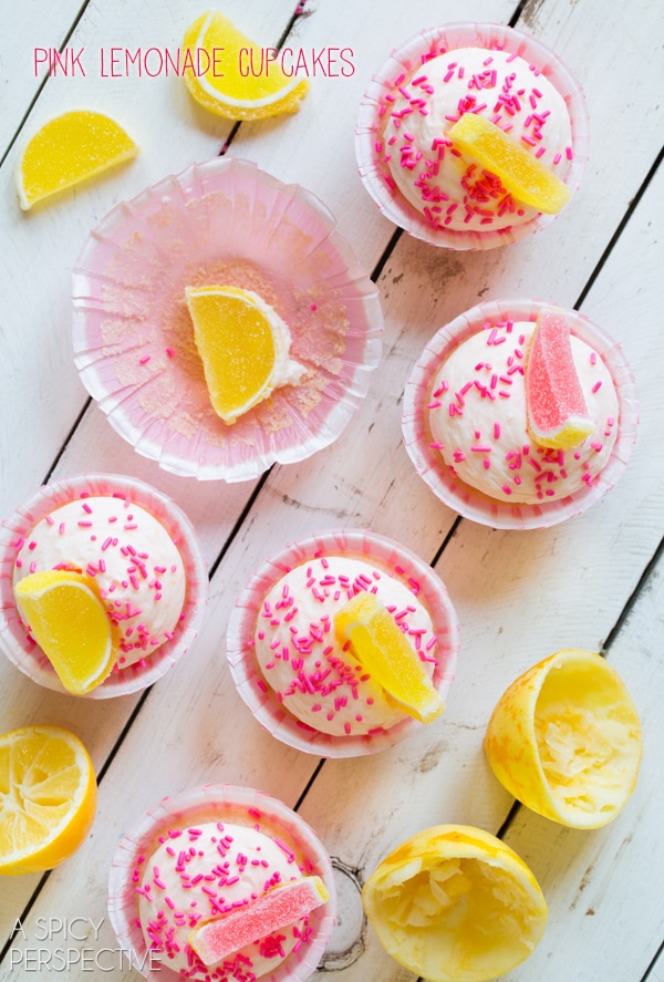 Pink Lemonade Cupcakes! #lemon #lemonade #cupcakes #pink #kitchenconvo