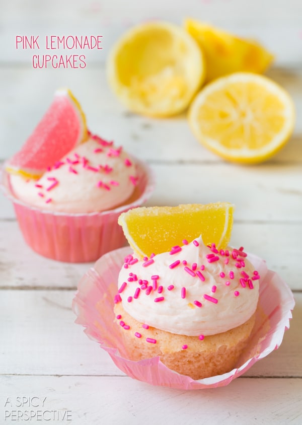 Simple Pink Lemonade Cupcakes! #lemon #lemonade #cupcakes #pink #kitchenconvo