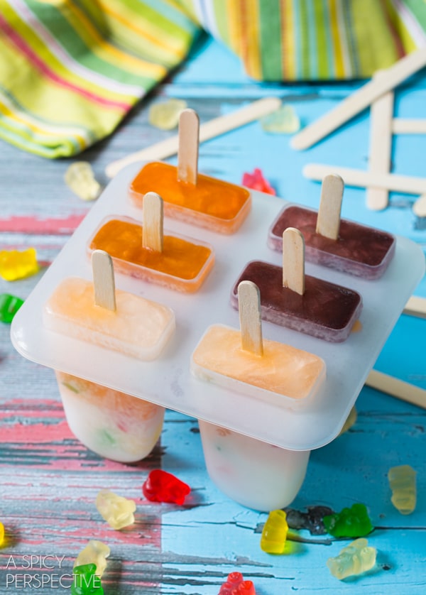 How to Make Gummy Bear Popsicles #ASpicyPerspective #GummyBearPopsicles #GummyBears #Popsicles #Summer 