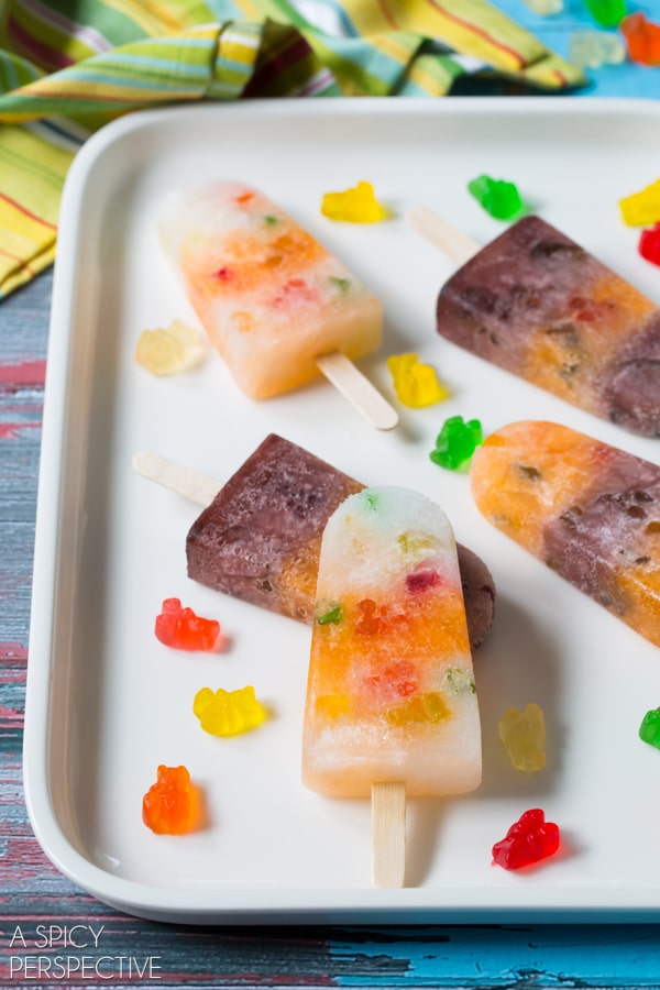 Popsicles for Kids #ASpicyPerspective #GummyBearPopsicles #GummyBears #Popsicles #Summer 