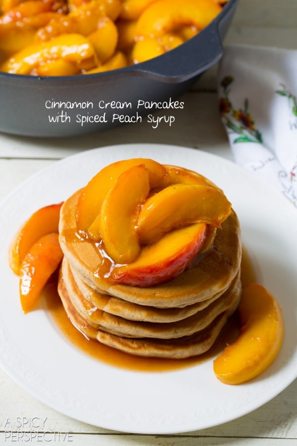 Cinnamon Pancakes & Peach Syrup | Easy Pancake Recipes 