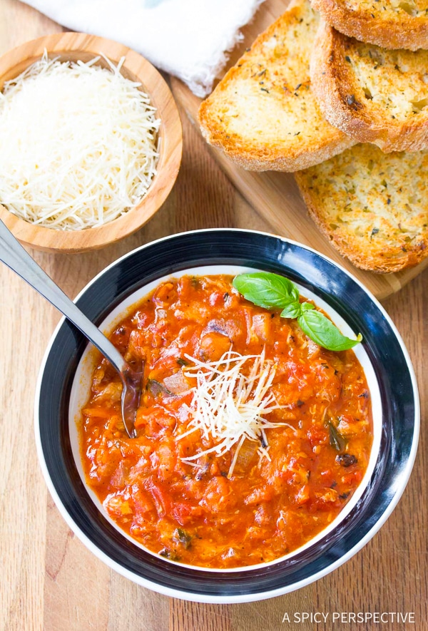 Silky Pappa al Pomodoro - Italian Homemade Tomato Soup Recipe