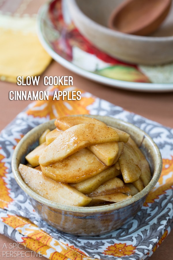 Slow Cooker Cinnamon Apples (With a secret ingredient!) #apples #holiday #slowcooker #crockpot