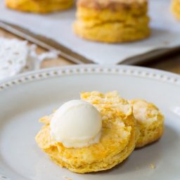 Fluffy Sweet Potato Biscuits! Light Flaky and Moist. #biscuits #sweetpotato #holiday #thanksgiving