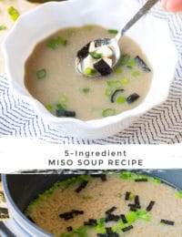 Classic Miso Soup Recipe in 5 Minutes! #ASpicyPerspective #healthy #vegan #vegetarian #miso #soup