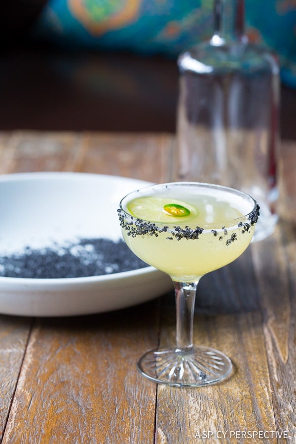 Closeup of Asian Margarita in a glass.