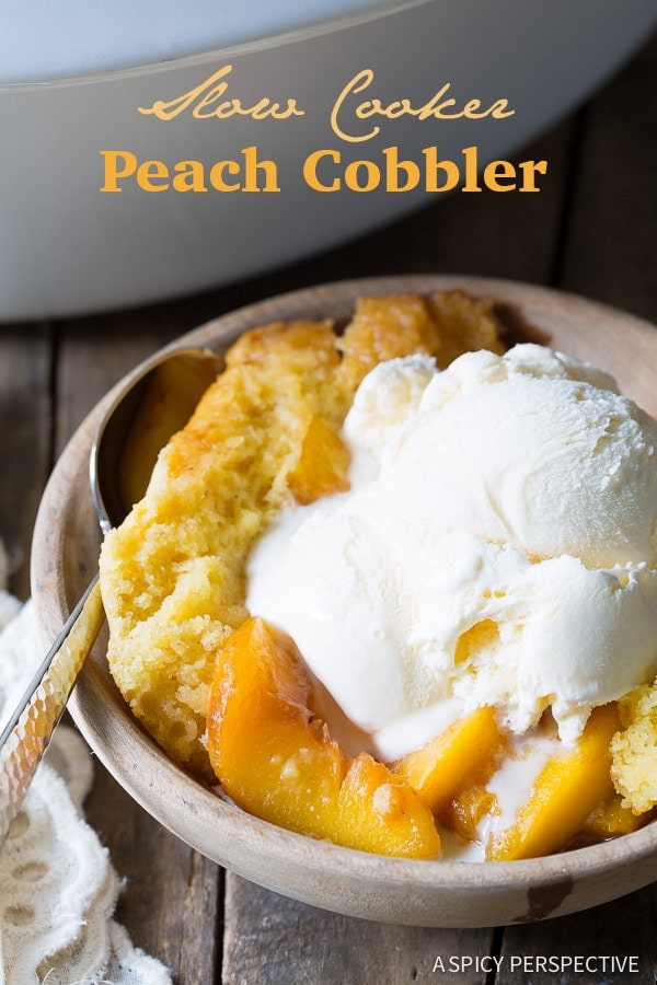 Peach Cobbler #ASpicyPerspective #Cobbler #Peach #Peaches #PeachCobbler #PeachCobblerRecipe #EasyPeachCobbler #Summer #Dessert