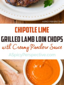 Easy Chipotle Lime Grilled Lamb Chops with Ranchero Sauce #Recipe