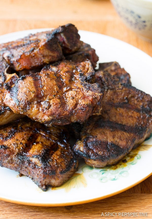 Grilled Lamb Chops with Ranchero Sauce