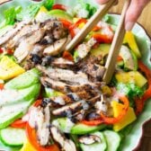 Jamaican Jerk Chicken Salad on ASpicyPerspective.com