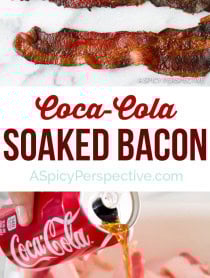 2-Ingredient Coke Soaked Bacon on ASpicyPerspective.com