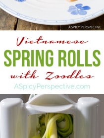 Healthy Vietnamese Spring Rolls with Zoodles!!