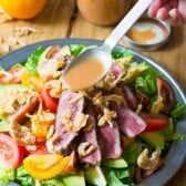 Amazing Grilled Steak Salad with A1 Vinaigrette on ASpicyPerspective.com