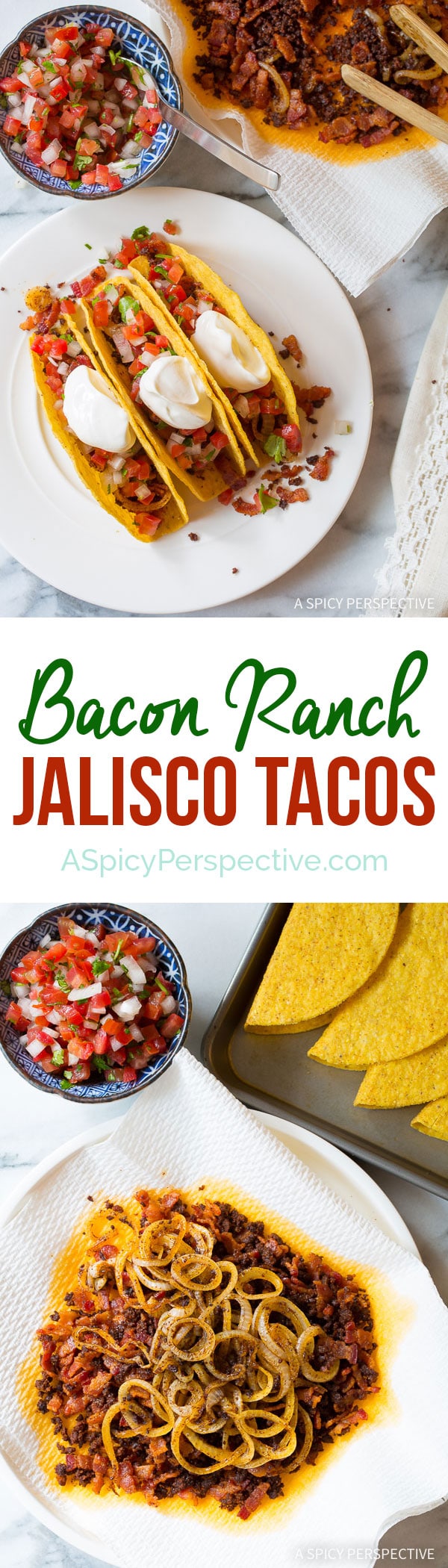 Easy to Make Bacon Ranch Jalisco Tacos Recipe on ASpicyPerspective.com
