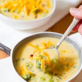 Lightened Up Broccoli Cheddar Soup Recipe - 17