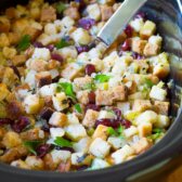 Homemade Slow Cooker Stuffing  VIDEO  - 4