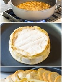Easy Holiday Appetizer - Baked Brie with Cashews and Bourbon Brown Sugar Glaze Recipe on ASpicyPerspective.com. #holidays #christmas