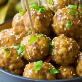 Easy Slow Cooker Asian Meatballs Recipe on ASpicyPerspective.com