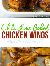 A Super Bowl Sensation! 7-Ingredient Chili Lime Baked Chicken Wings | ASpicyPerspective.com
