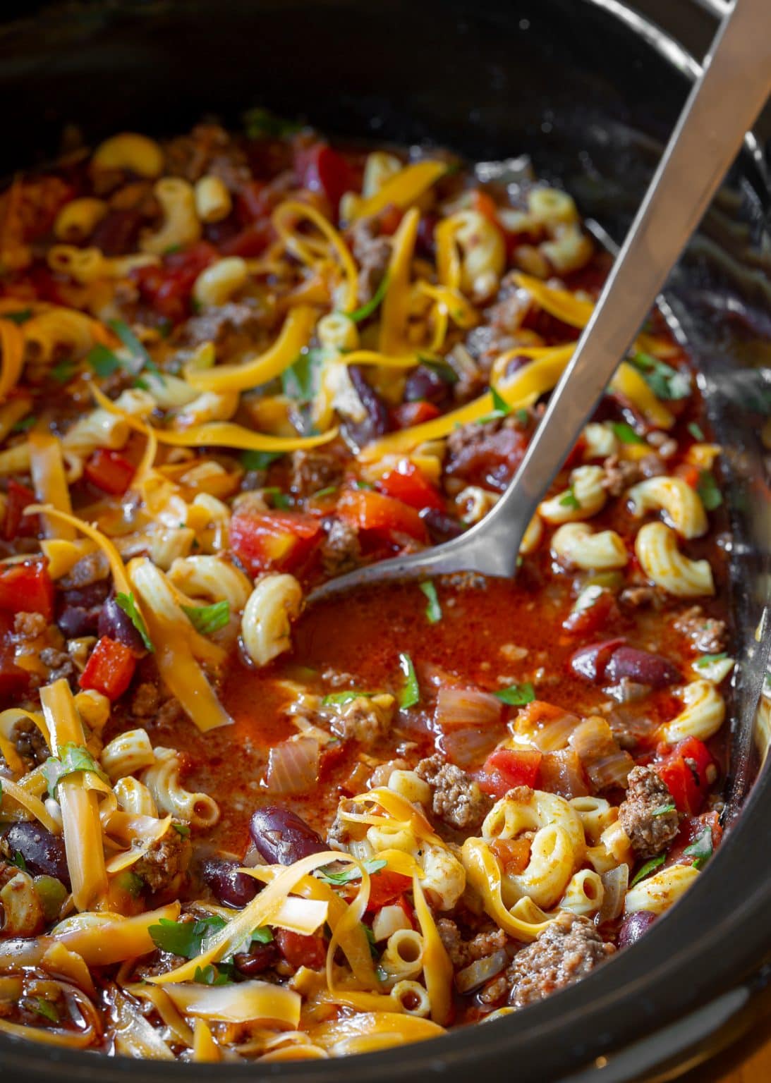 Crockpot Chili Mac and Cheese Recipe (VIDEO) A Spicy Perspective